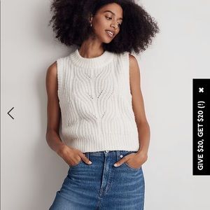 Madewell pointelle knowe sweater vest